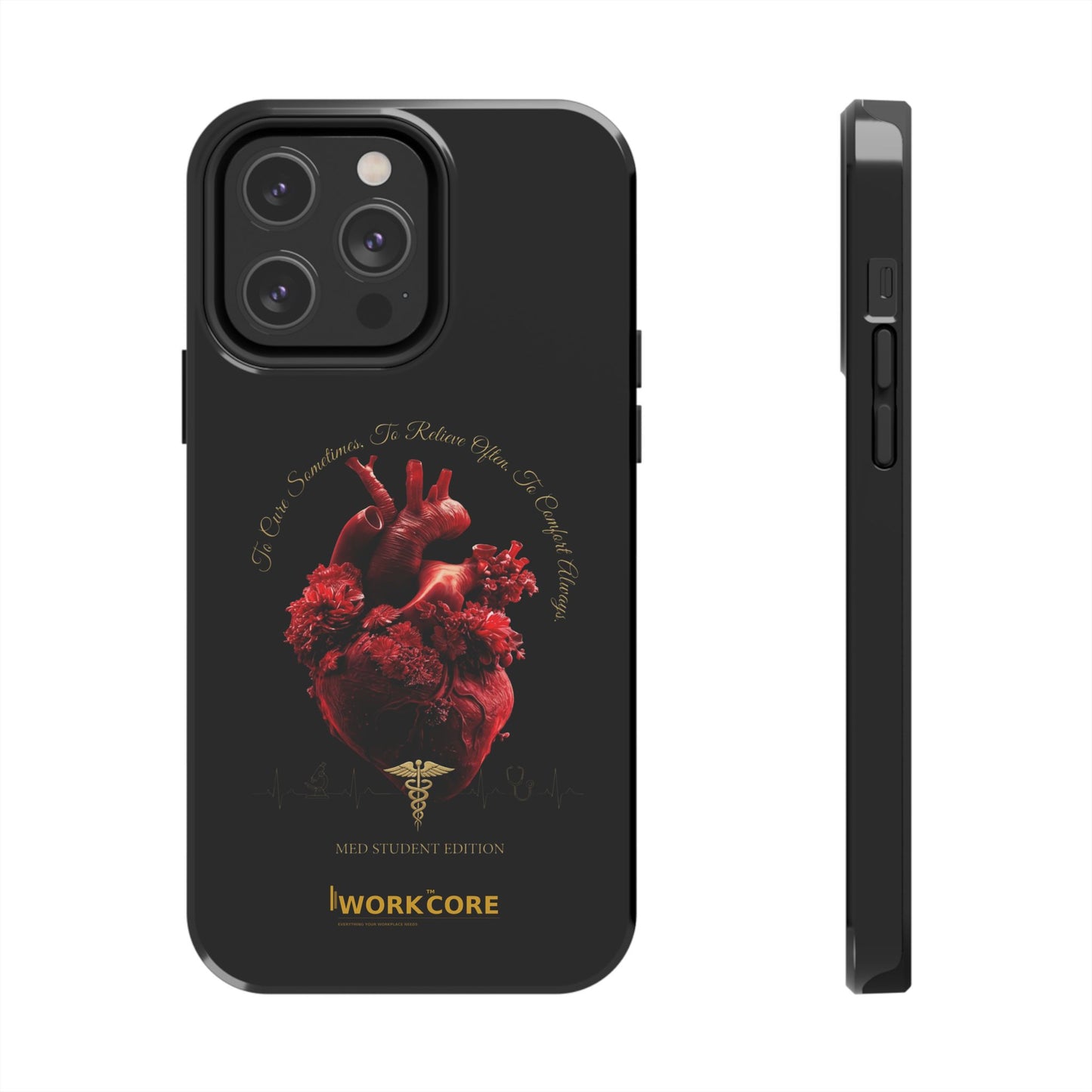 Anatomical Heart Phone Case — Medical Caduceus Dark Gothic Tough Case