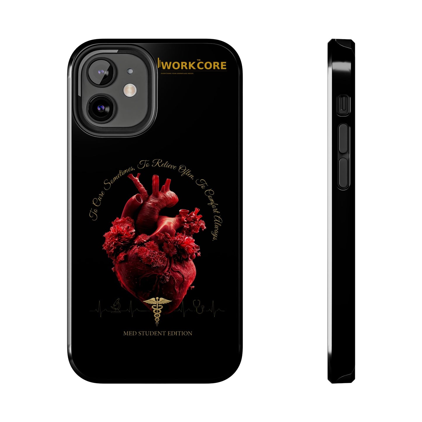 Anatomical Heart Phone Case — Medical Caduceus Dark Gothic Tough Case