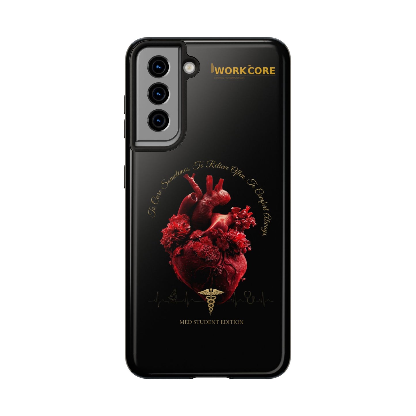 Anatomical Heart Phone Case — Medical Caduceus Dark Gothic Tough Case