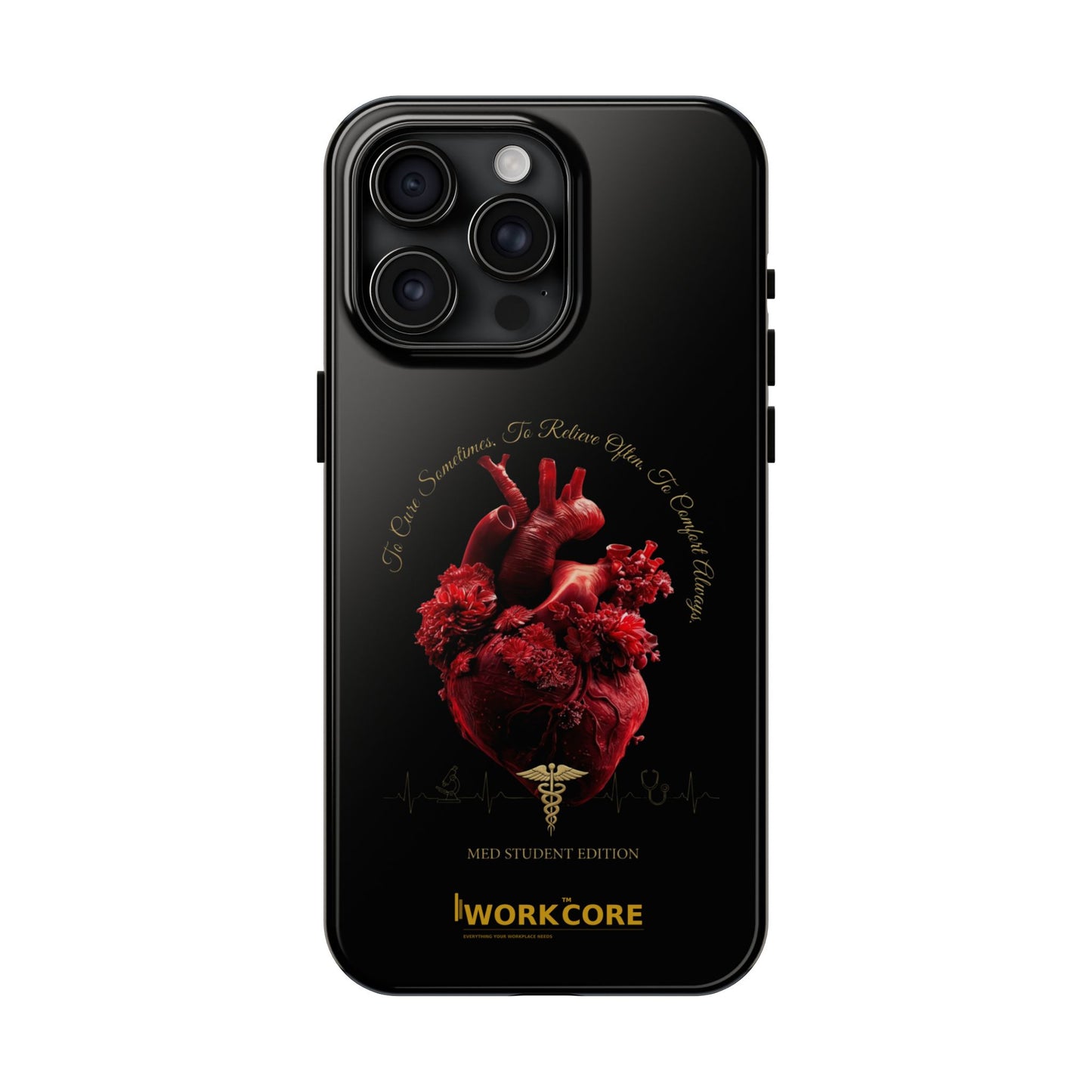 Anatomical Heart Phone Case — Medical Caduceus Dark Gothic Tough Case