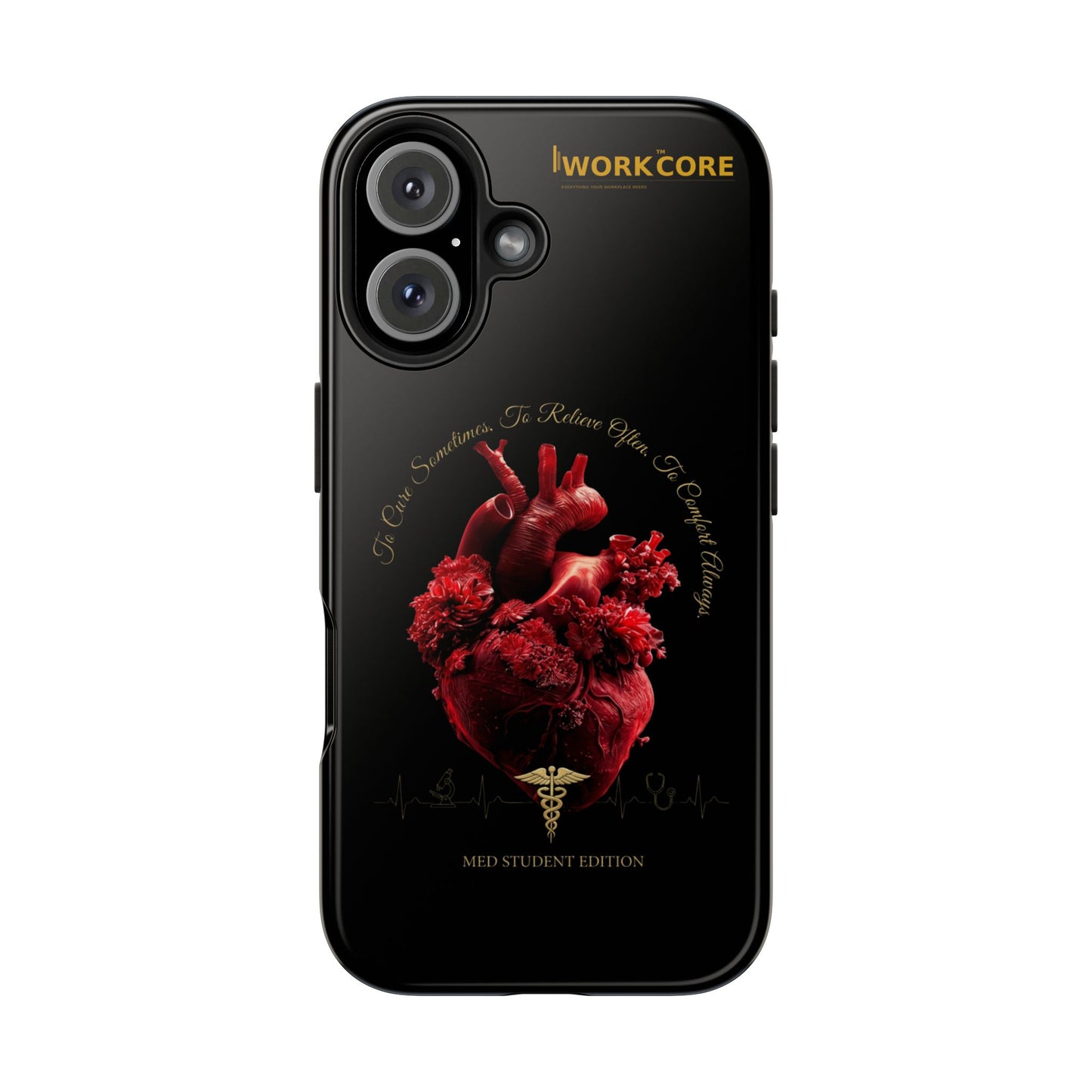 Anatomical Heart Phone Case — Medical Caduceus Dark Gothic Tough Case