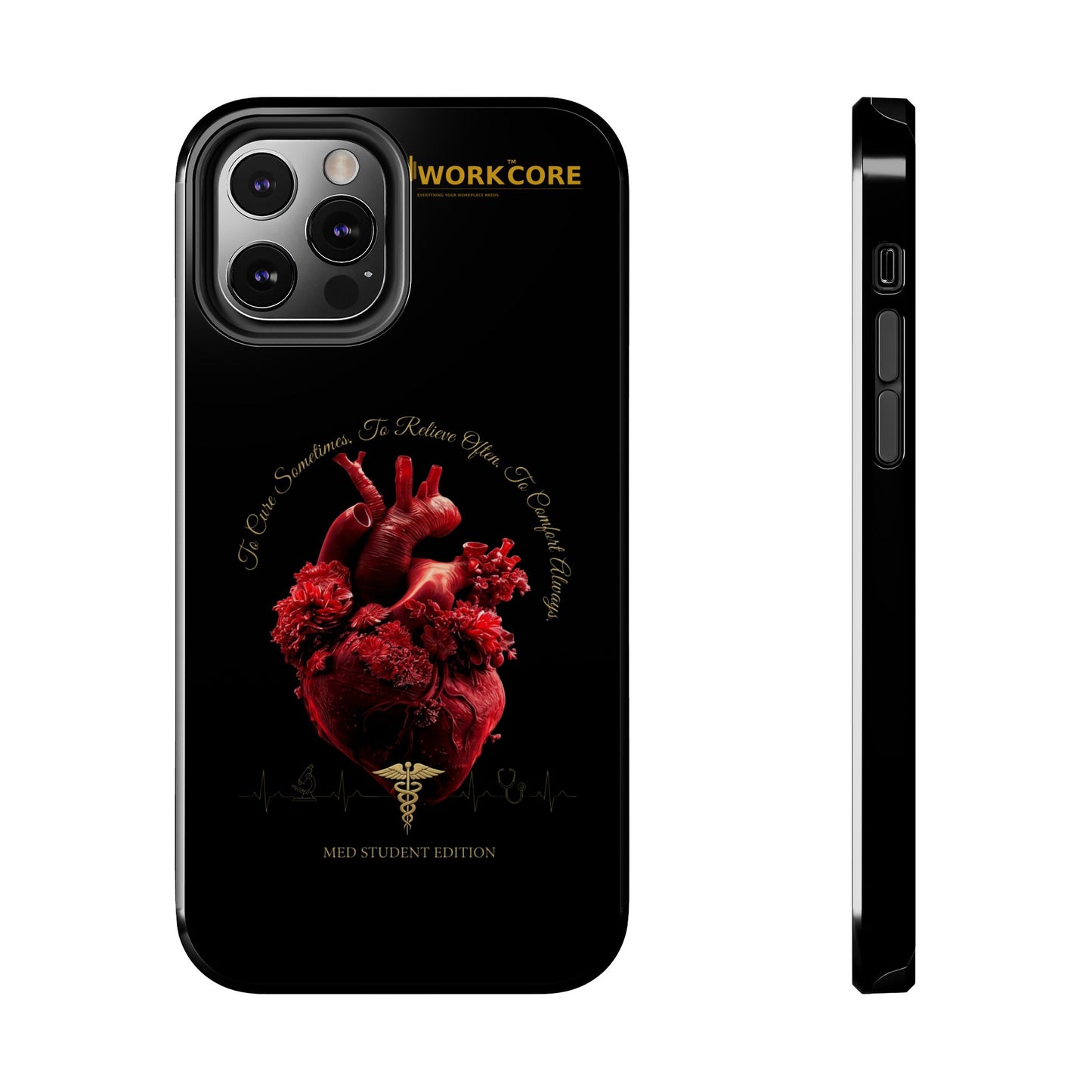 Anatomical Heart Phone Case — Medical Caduceus Dark Gothic Tough Case