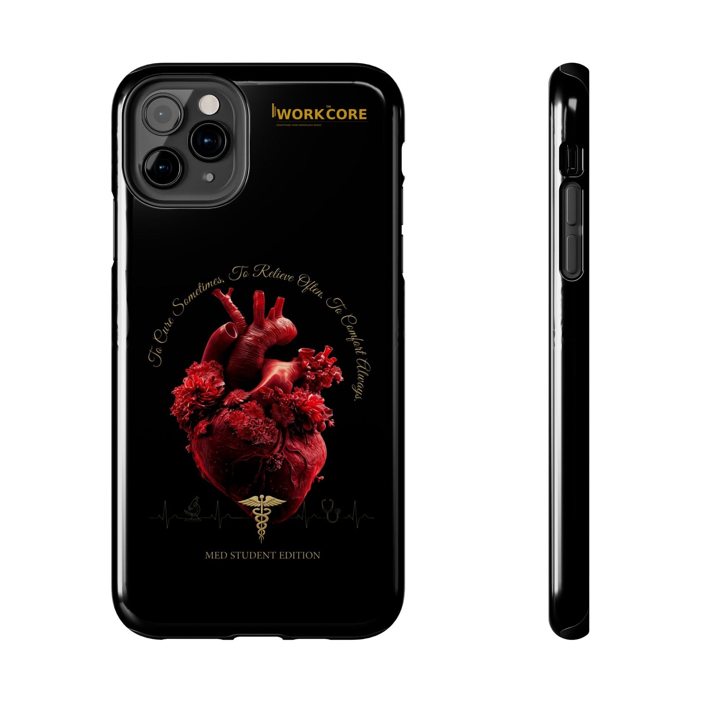 Anatomical Heart Phone Case — Medical Caduceus Dark Gothic Tough Case