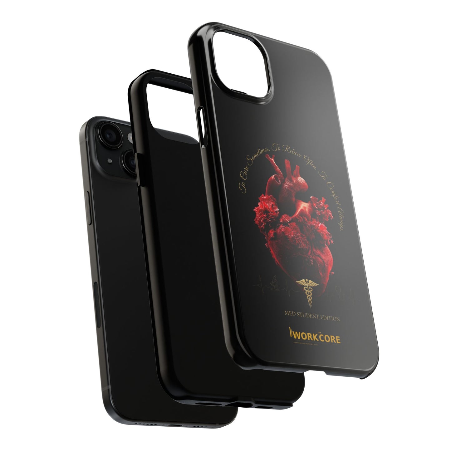 Anatomical Heart Phone Case — Medical Caduceus Dark Gothic Tough Case