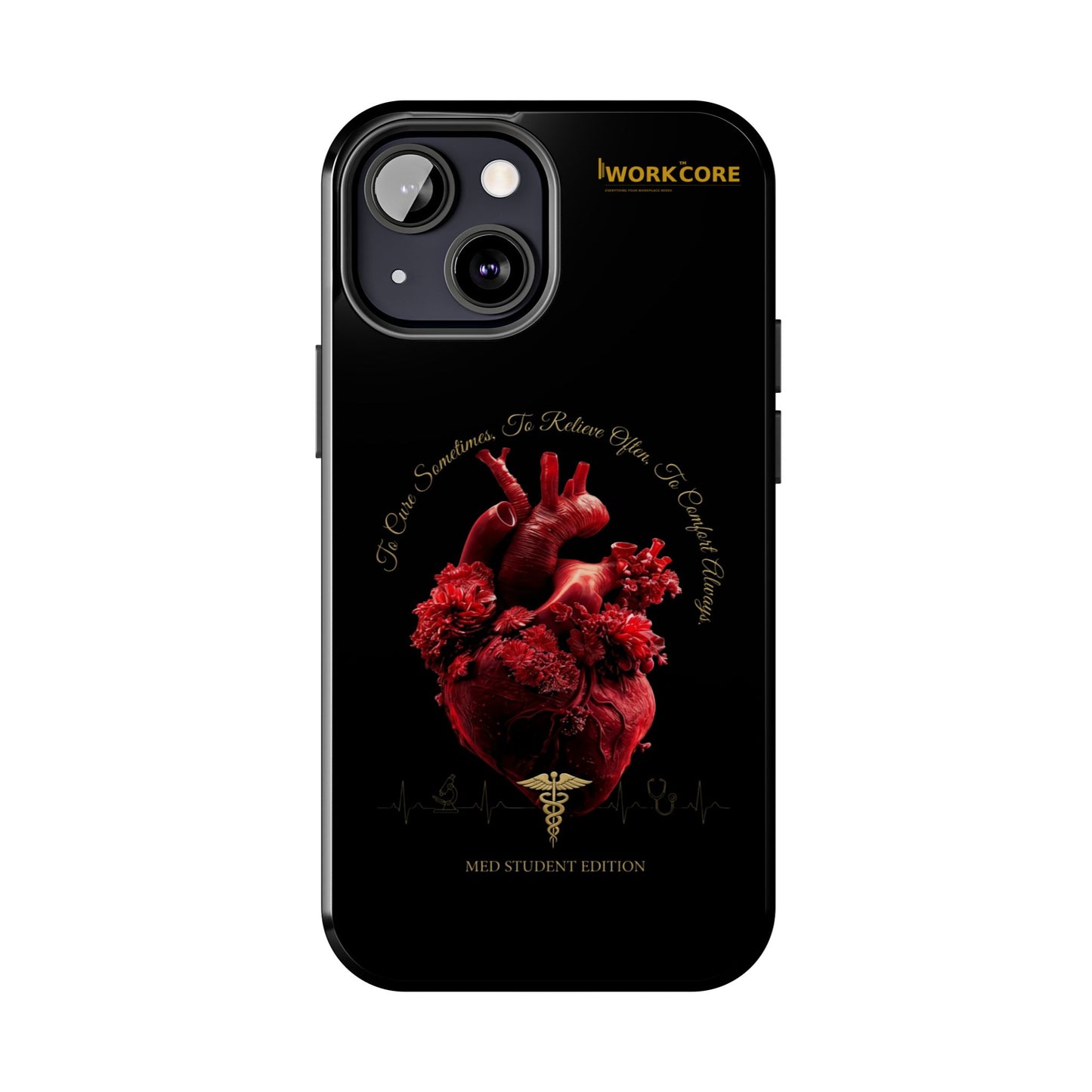 Anatomical Heart Phone Case — Medical Caduceus Dark Gothic Tough Case