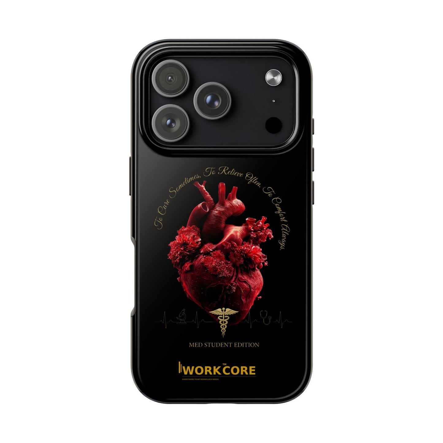 Anatomical Heart Phone Case — Medical Caduceus Dark Gothic Tough Case