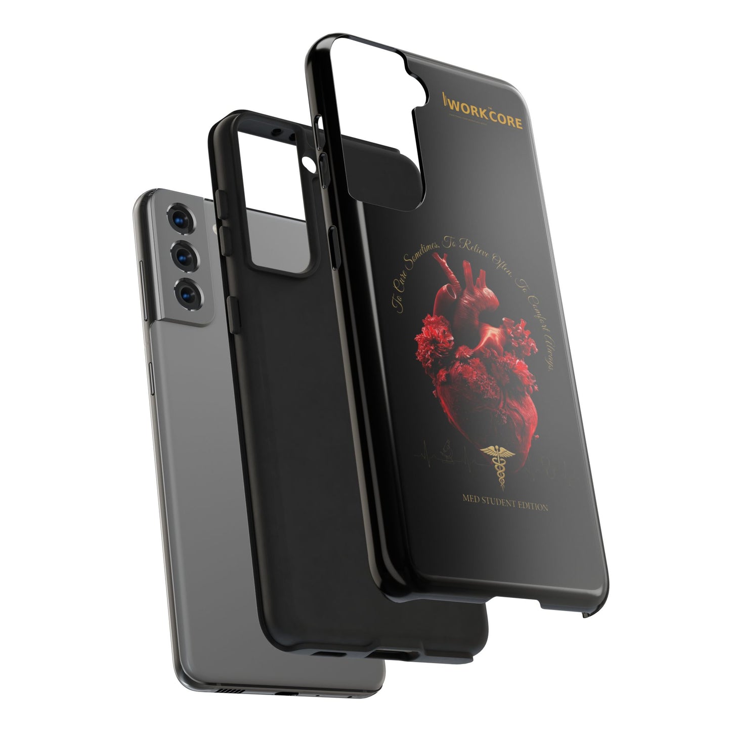 Anatomical Heart Phone Case — Medical Caduceus Dark Gothic Tough Case