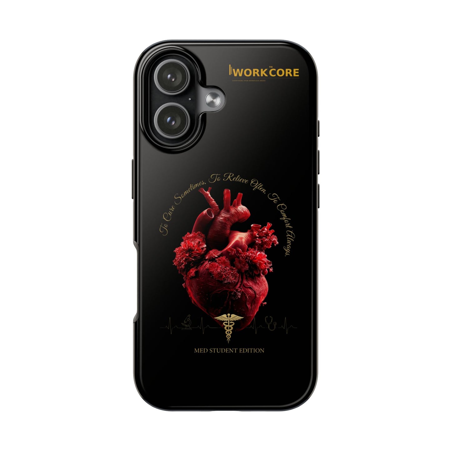 Anatomical Heart Phone Case — Medical Caduceus Dark Gothic Tough Case
