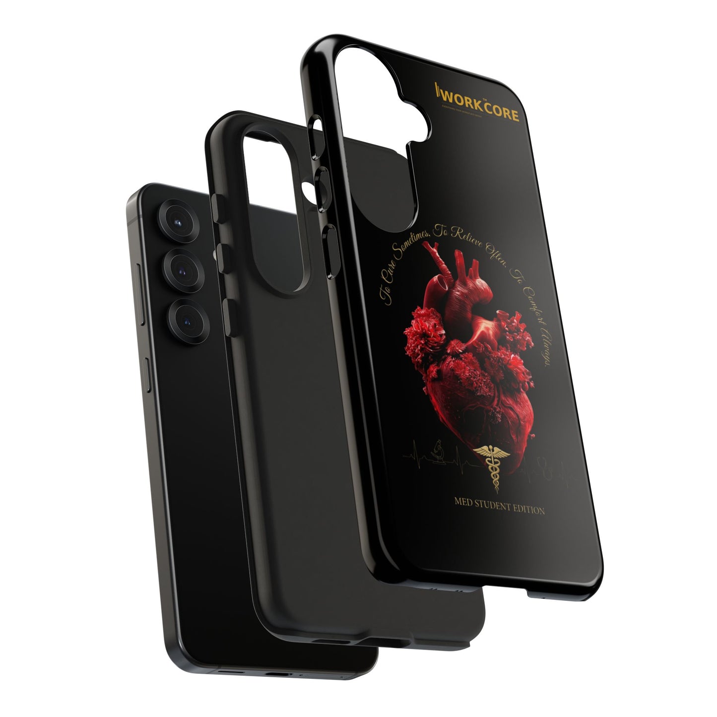 Anatomical Heart Phone Case — Medical Caduceus Dark Gothic Tough Case
