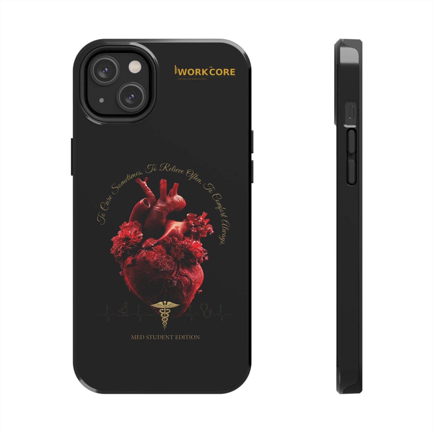 Anatomical Heart Phone Case — Medical Caduceus Dark Gothic Tough Case