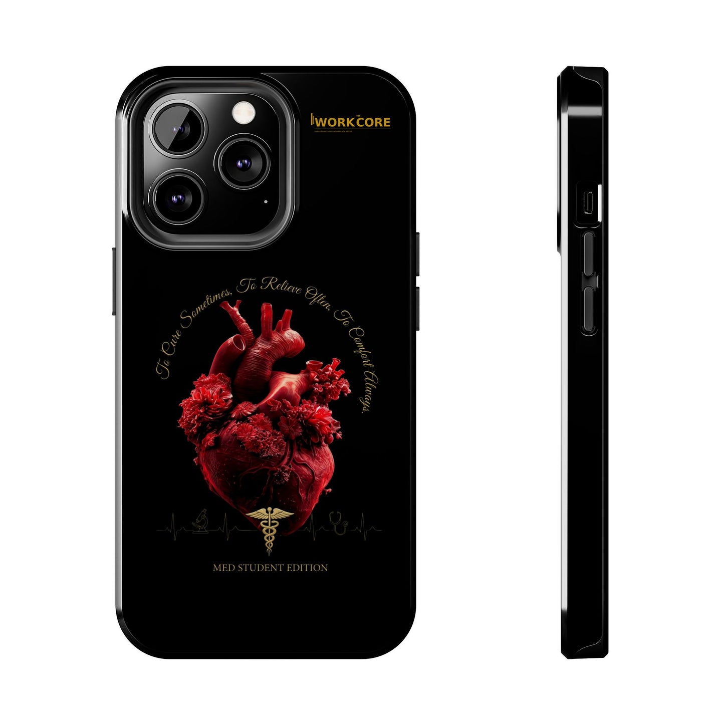 Anatomical Heart Phone Case — Medical Caduceus Dark Gothic Tough Case