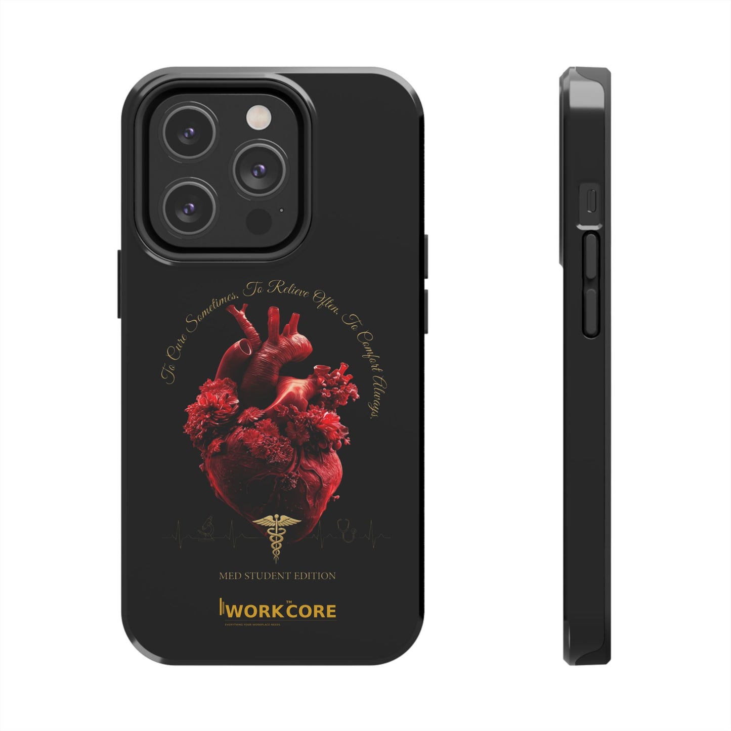 Anatomical Heart Phone Case — Medical Caduceus Dark Gothic Tough Case