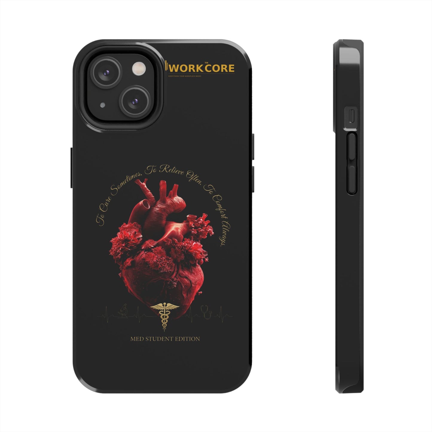 Anatomical Heart Phone Case — Medical Caduceus Dark Gothic Tough Case