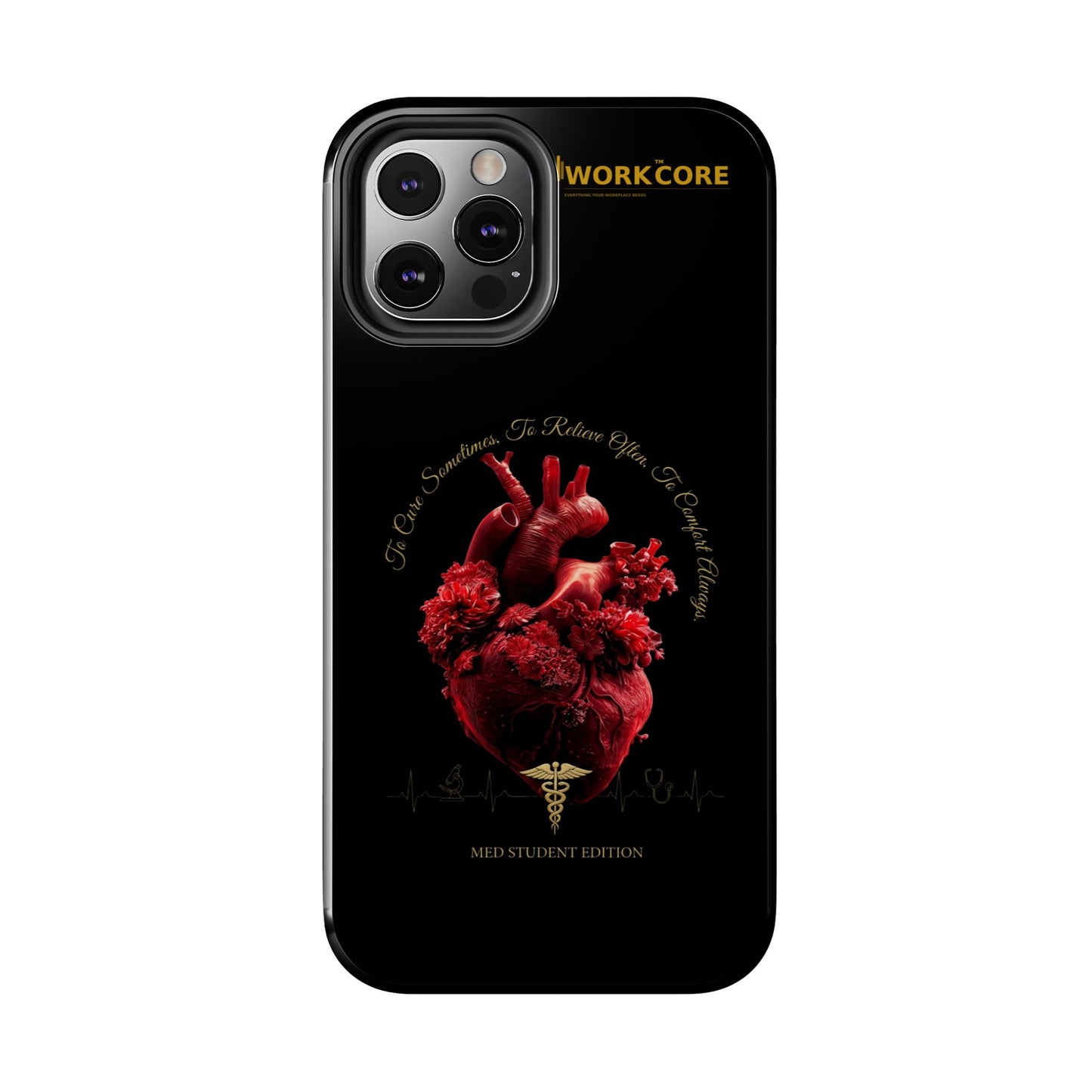 Anatomical Heart Phone Case — Medical Caduceus Dark Gothic Tough Case
