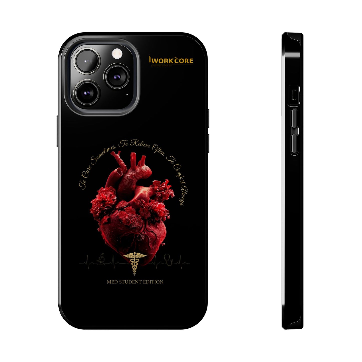 Anatomical Heart Phone Case — Medical Caduceus Dark Gothic Tough Case
