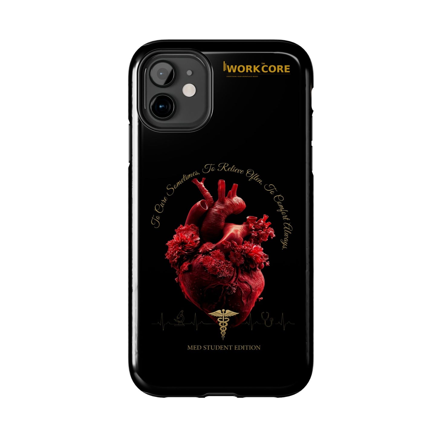 Anatomical Heart Phone Case — Medical Caduceus Dark Gothic Tough Case