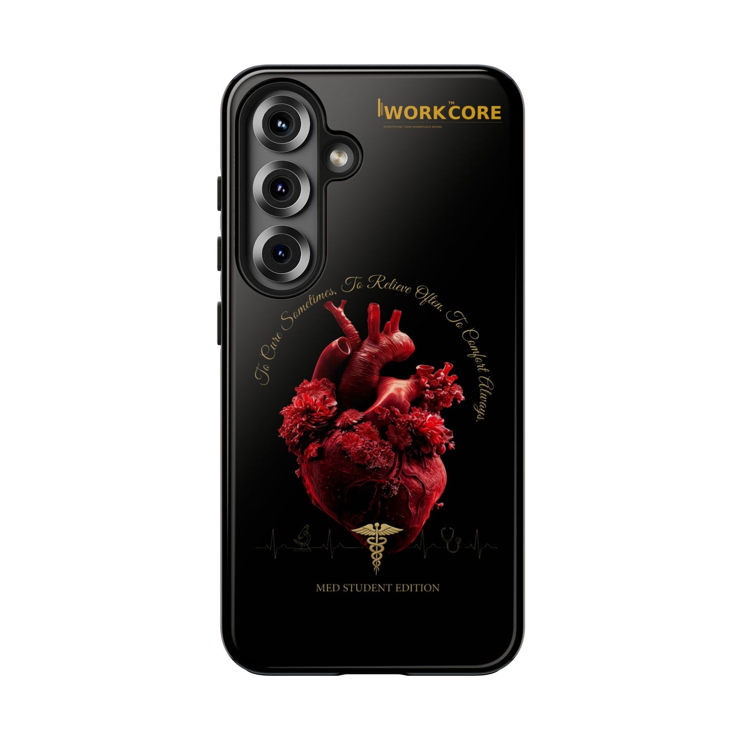 Anatomical Heart Phone Case — Medical Caduceus Dark Gothic Tough Case