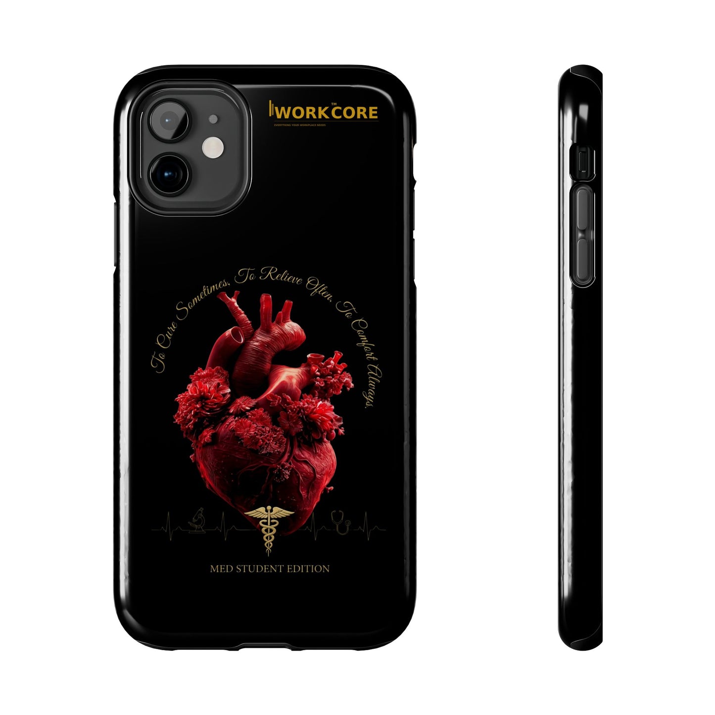Anatomical Heart Phone Case — Medical Caduceus Dark Gothic Tough Case