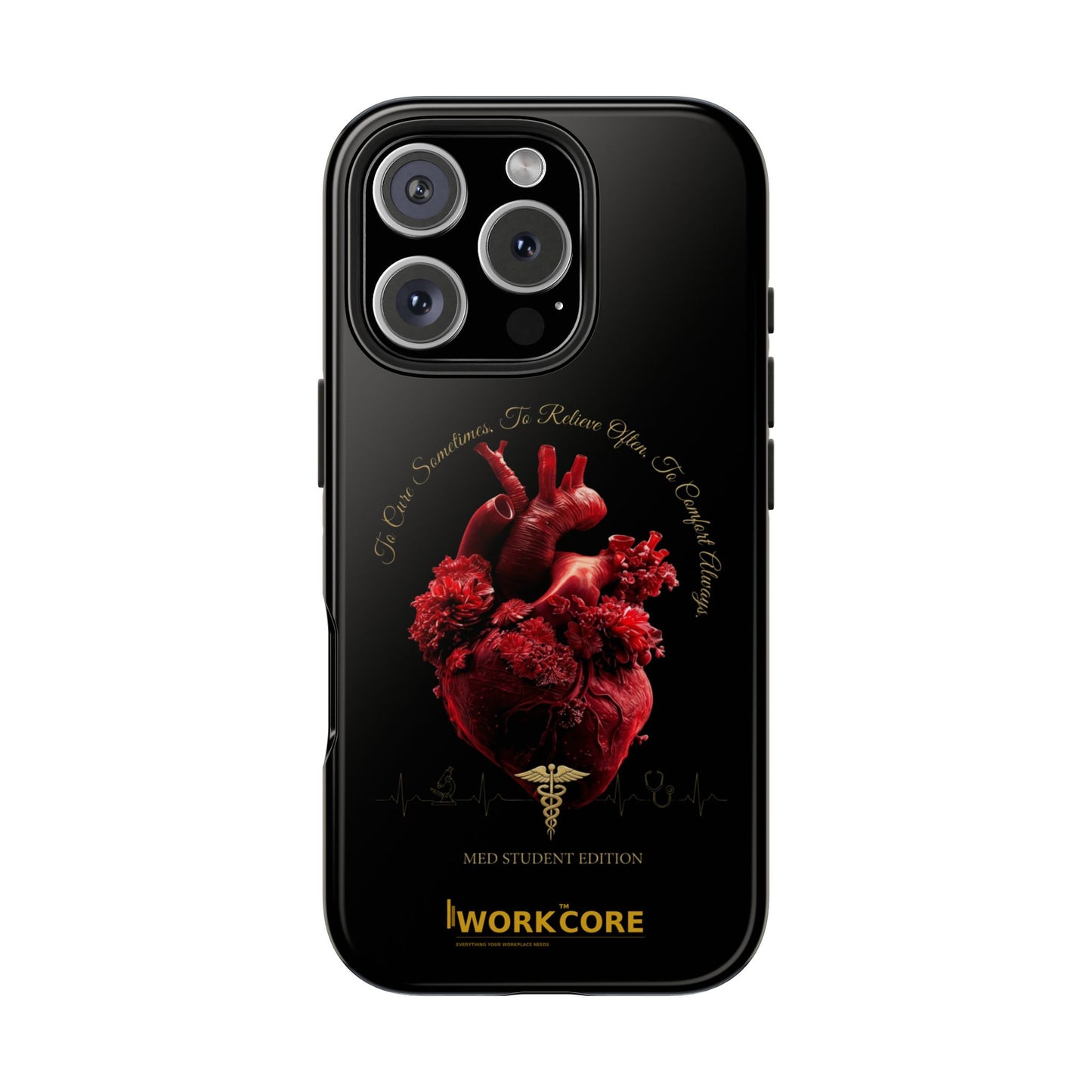 Anatomical Heart Phone Case — Medical Caduceus Dark Gothic Tough Case