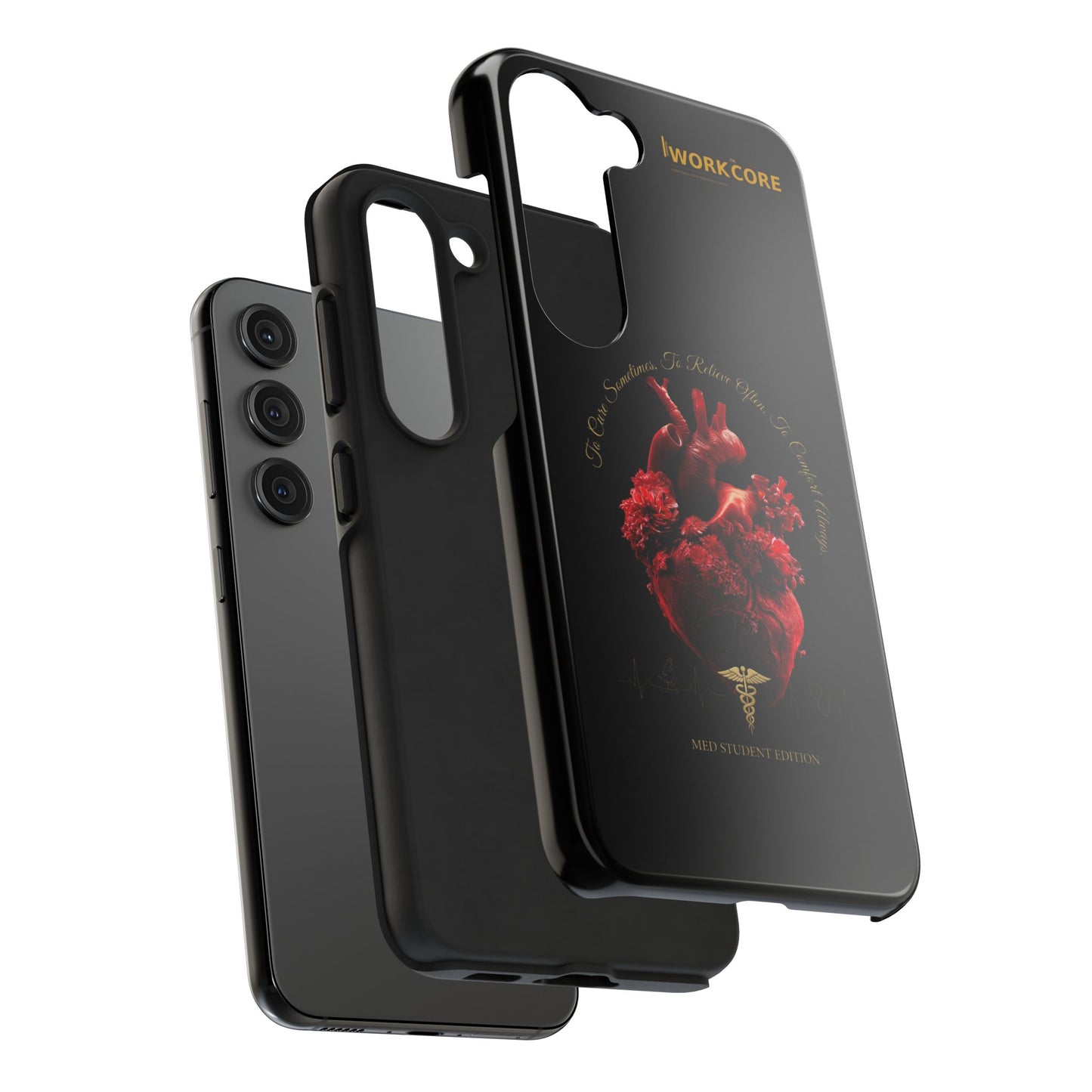 Anatomical Heart Phone Case — Medical Caduceus Dark Gothic Tough Case