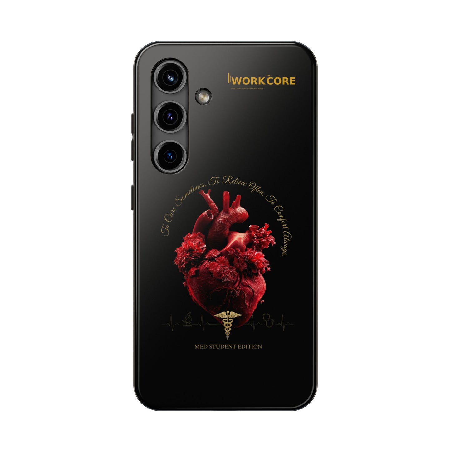Anatomical Heart Phone Case — Medical Caduceus Dark Gothic Tough Case