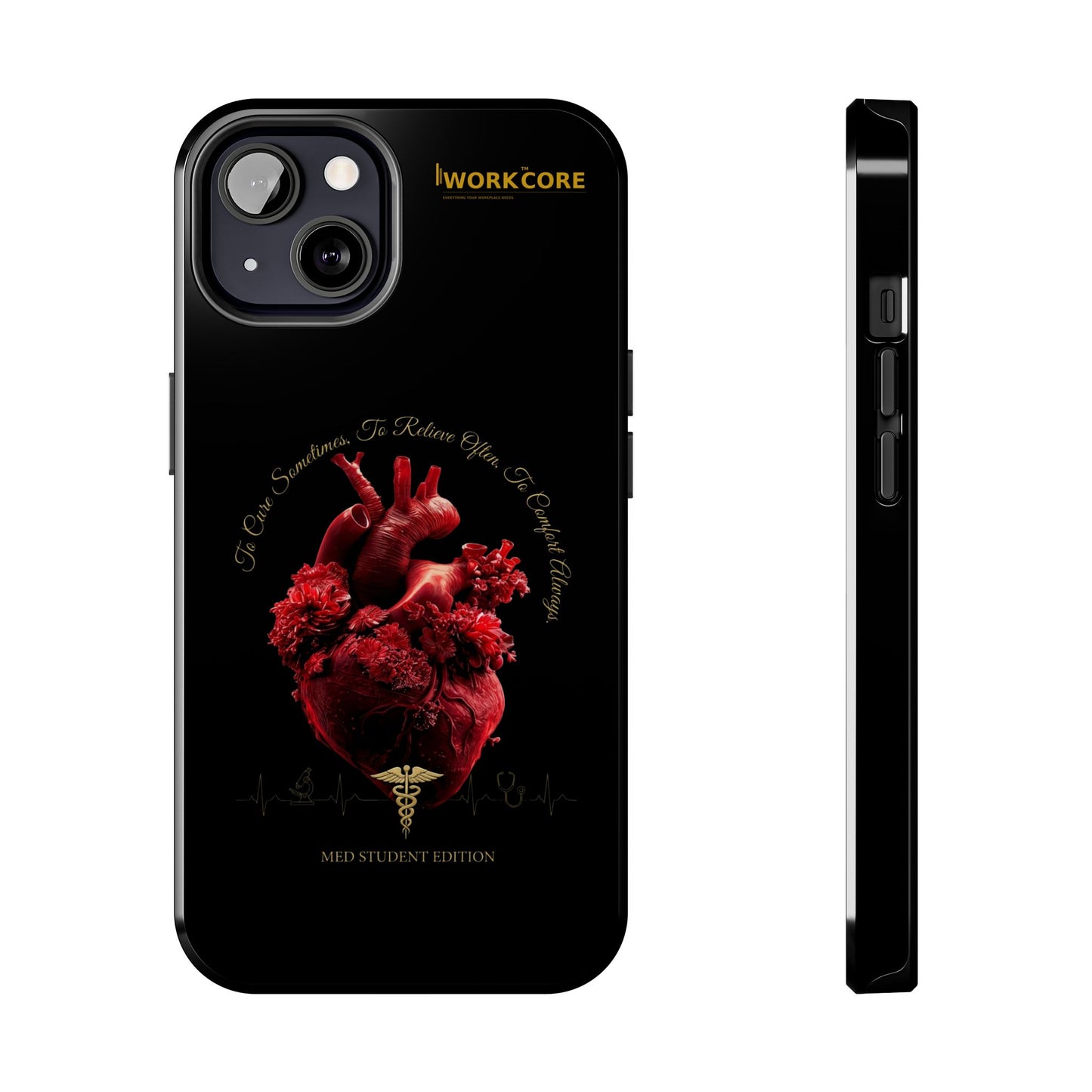 Anatomical Heart Phone Case — Medical Caduceus Dark Gothic Tough Case
