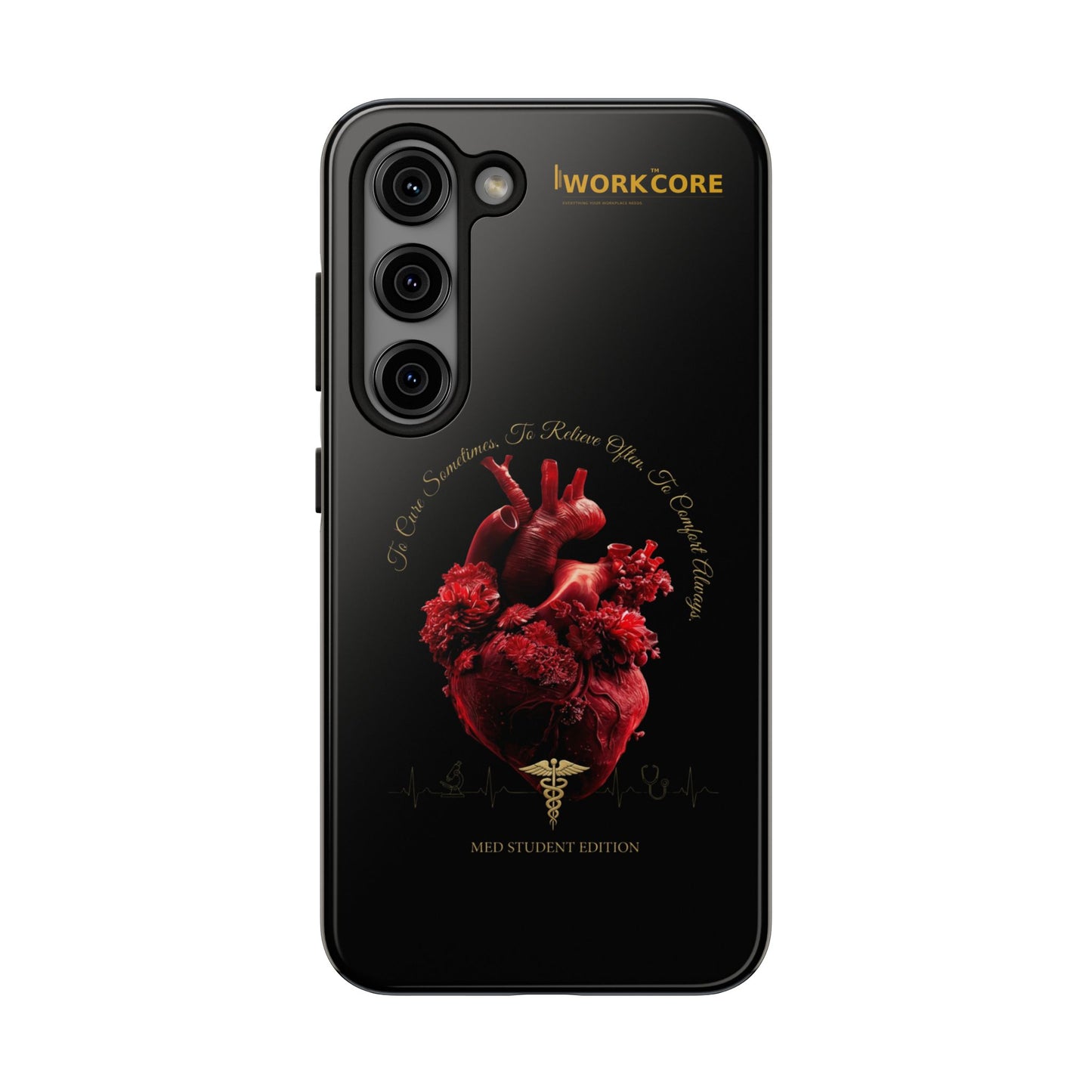 Anatomical Heart Phone Case — Medical Caduceus Dark Gothic Tough Case