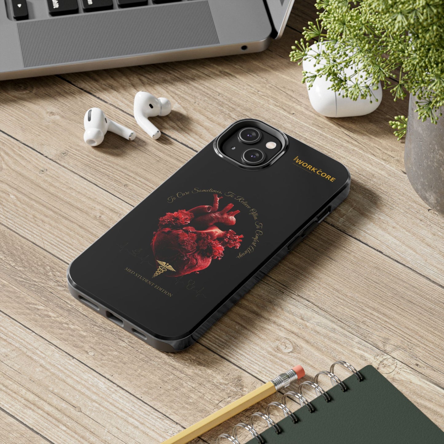 Anatomical Heart Phone Case — Medical Caduceus Dark Gothic Tough Case