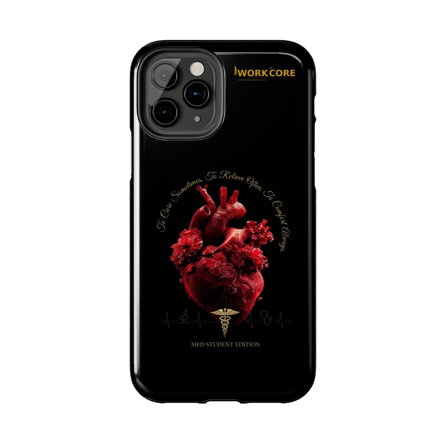 Anatomical Heart Phone Case — Medical Caduceus Dark Gothic Tough Case