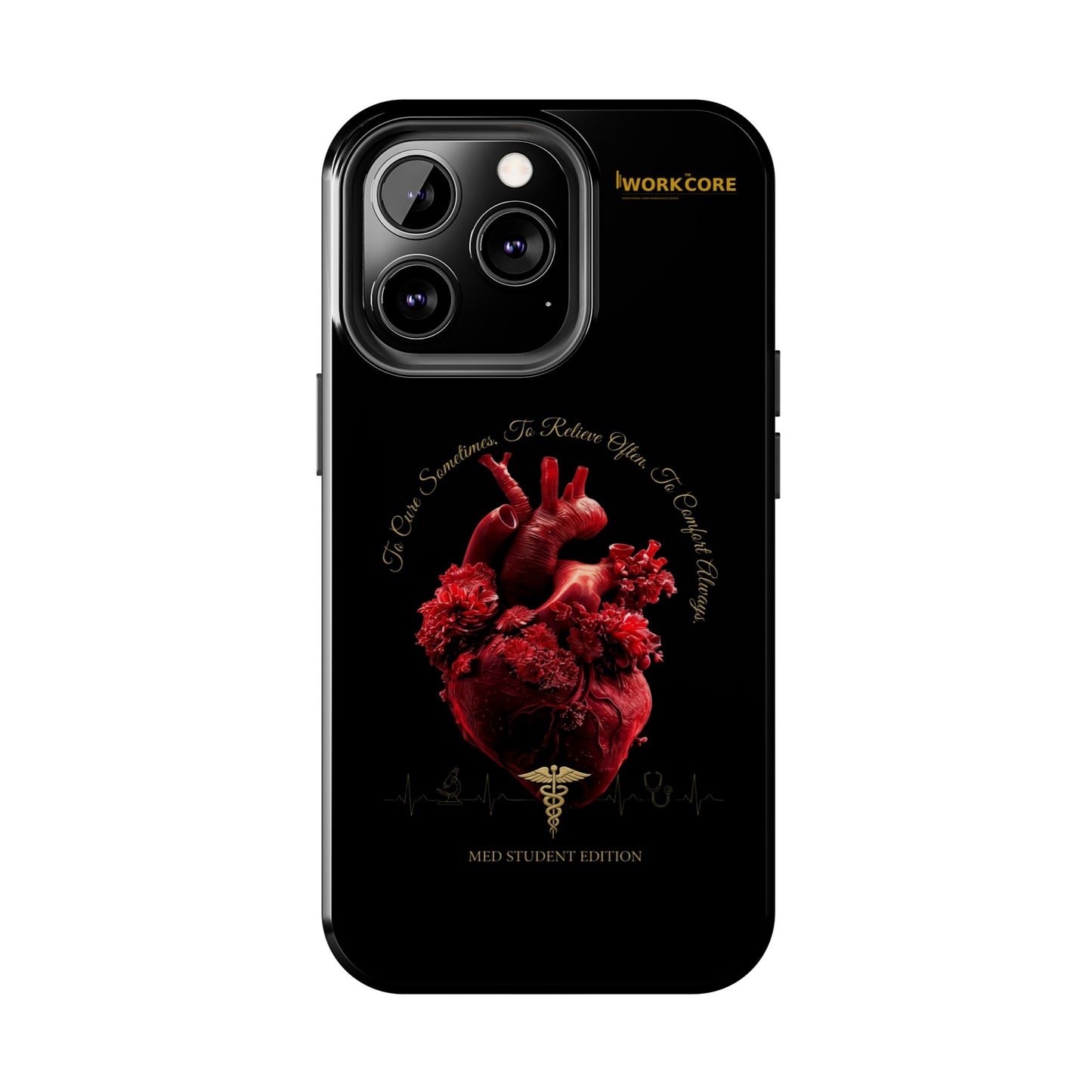 Anatomical Heart Phone Case — Medical Caduceus Dark Gothic Tough Case