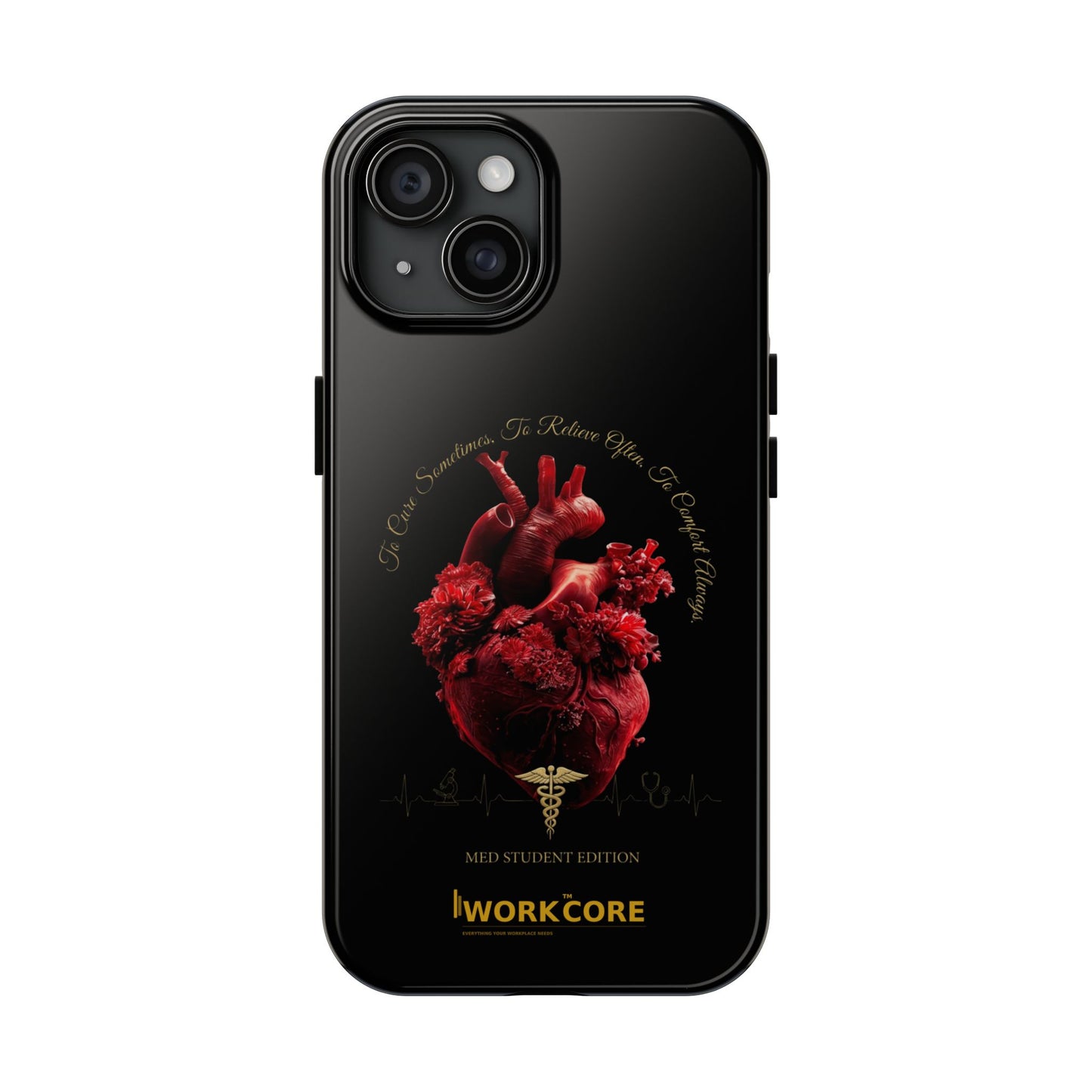 Anatomical Heart Phone Case — Medical Caduceus Dark Gothic Tough Case