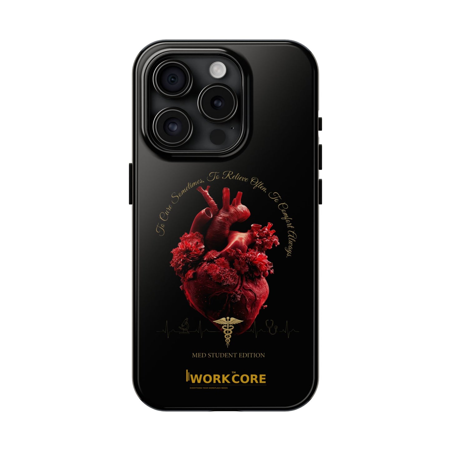 Anatomical Heart Phone Case — Medical Caduceus Dark Gothic Tough Case