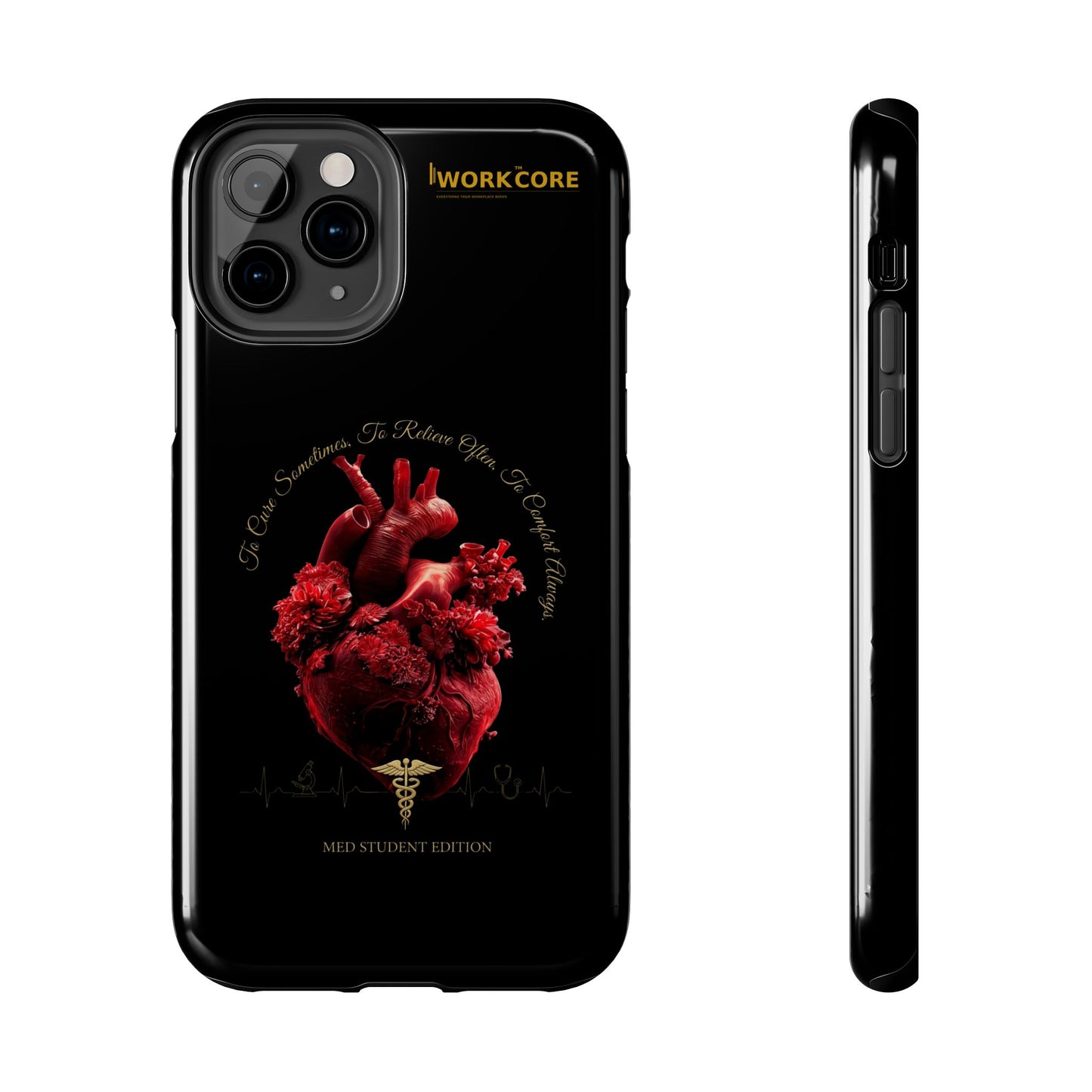 Anatomical Heart Phone Case — Medical Caduceus Dark Gothic Tough Case